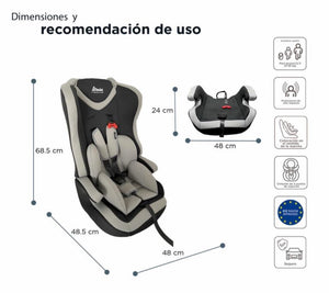 Autoasiento Maxi Gris