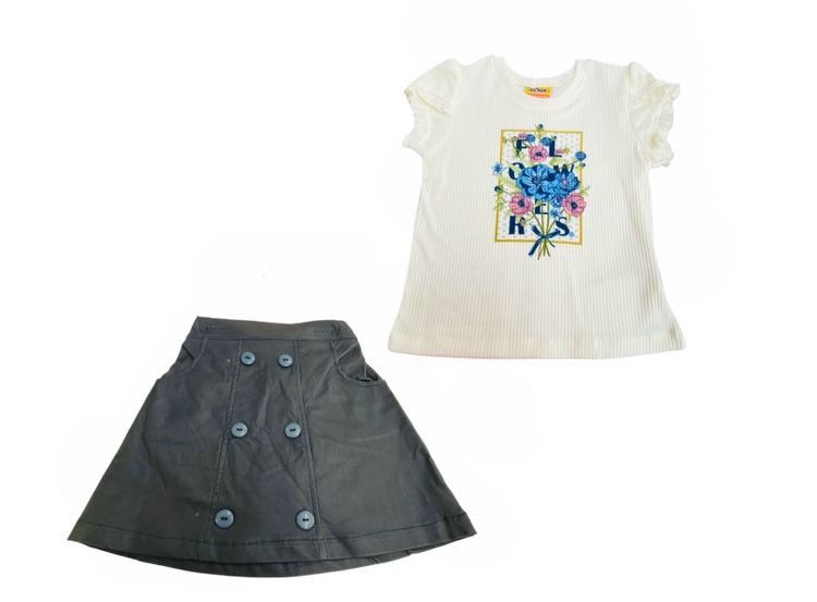 Conjunto 2piezas Blusa y Falda
