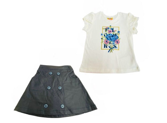 Conjunto 2piezas Blusa y Falda