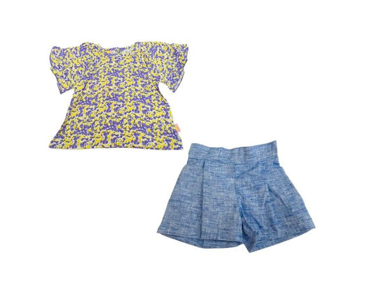 Set 2p Short y Blusa de Flores