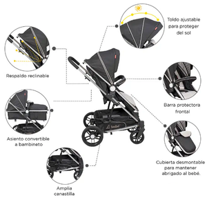 Carriola Travel System Crown Negra